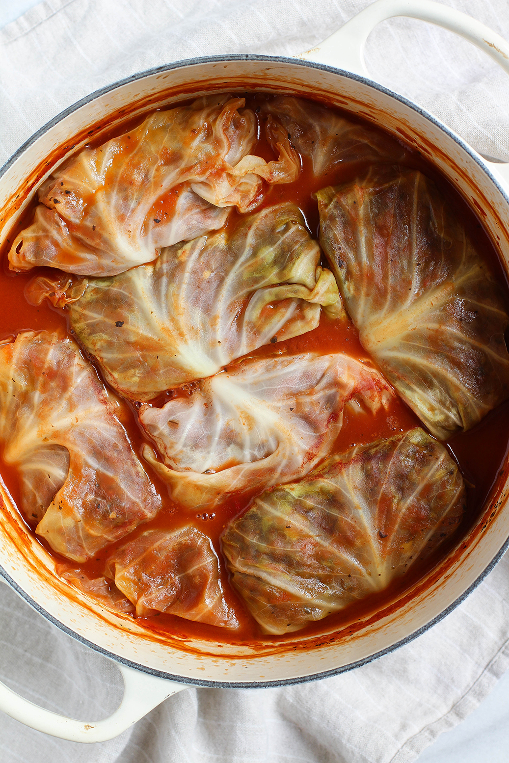 Vegan lentil bolognese stuffed cabbage rolls | The Mostly Vegan