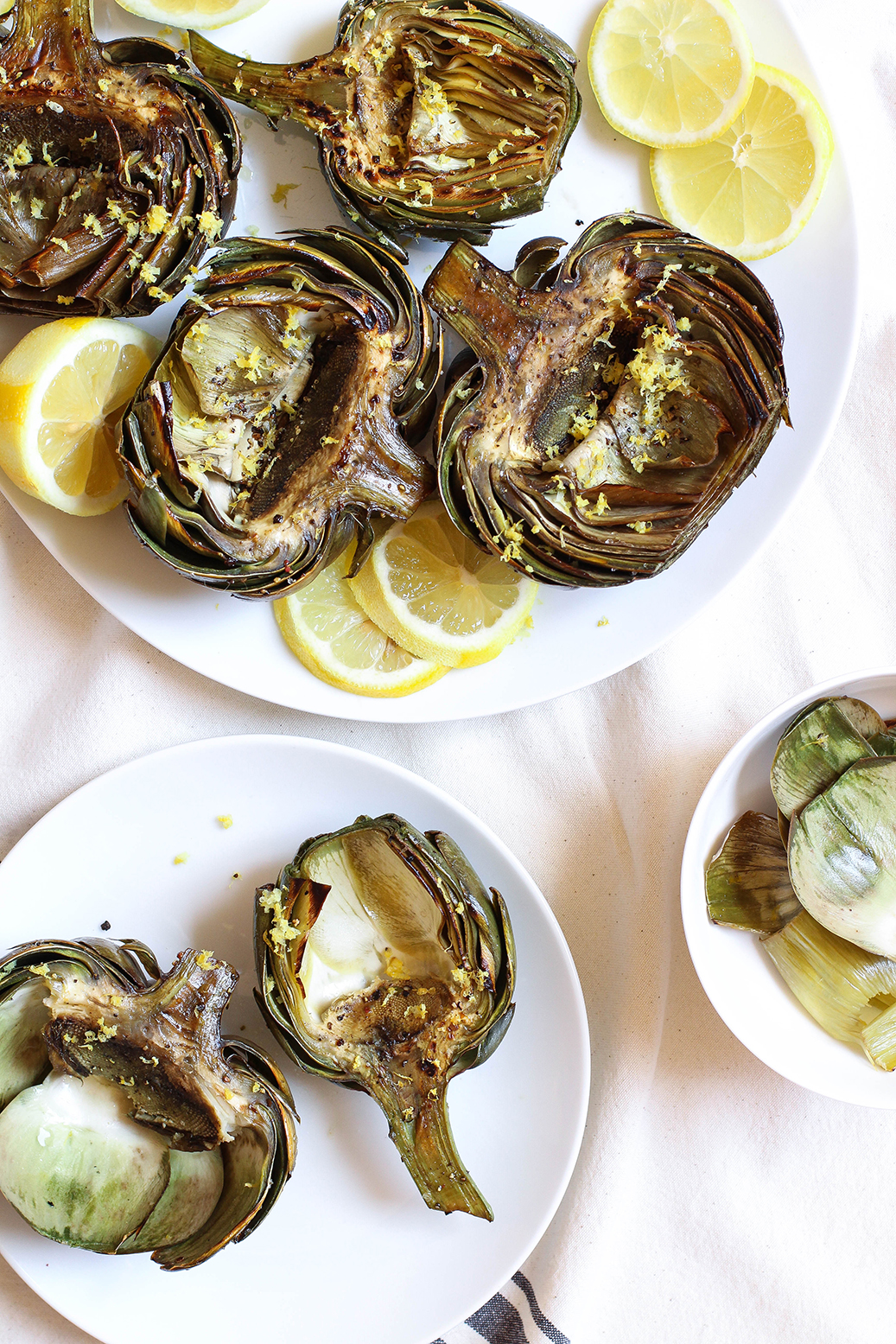 15 minute lemony grilled artichokes - vegan & gluten free