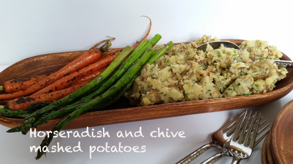 Horseradish and chive mashed potatoes from The Mostly Vegan