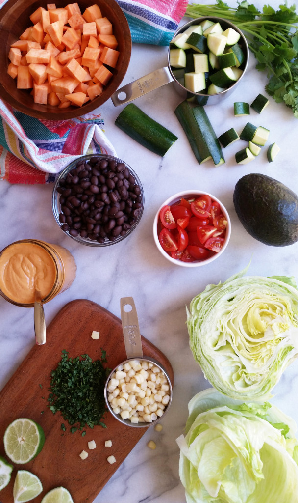 Black Bean Lettuce Wraps with Chipotle Cashew Crema