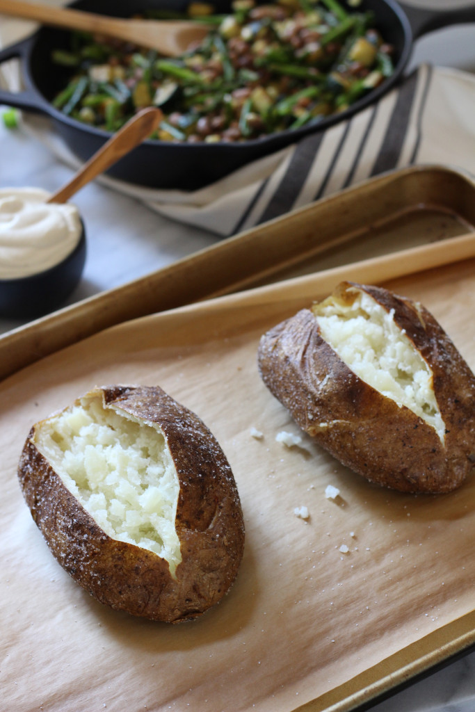 Loaded Vegan Baked Potatoes with Cashew Sour Cream | The Mostly Vegan