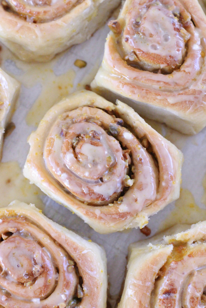 Vegan Pistachio Orange Sticky Buns