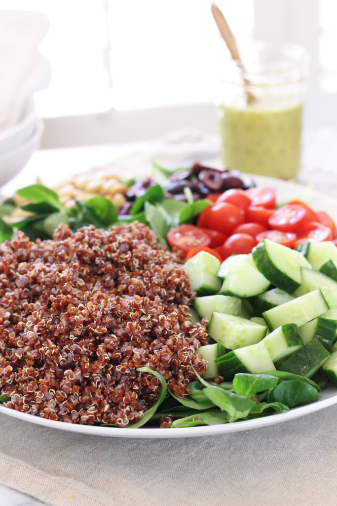 Greek Power Salad with Lemon Oregano Vinaigrette