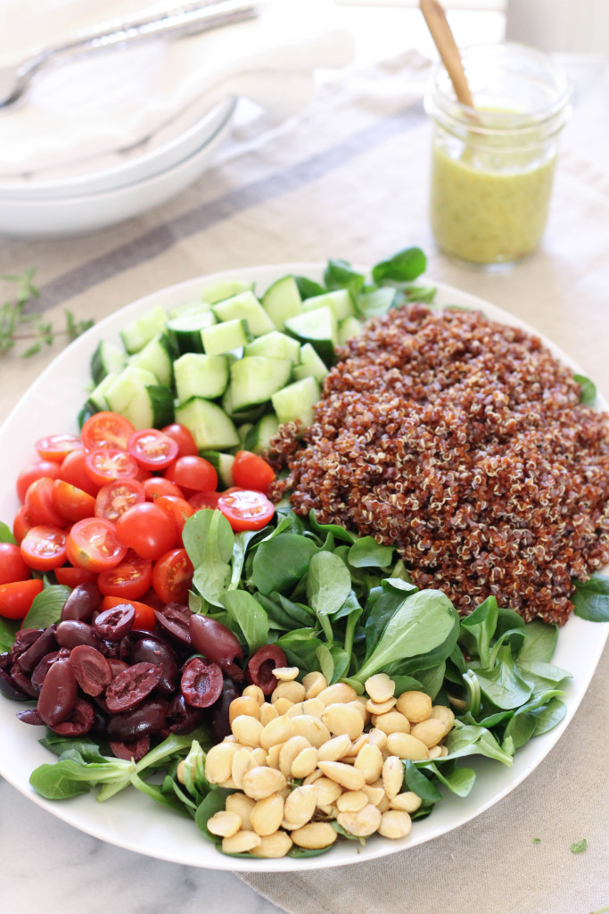 Greek Power Salad with Lemon Oregano Vinaigrette