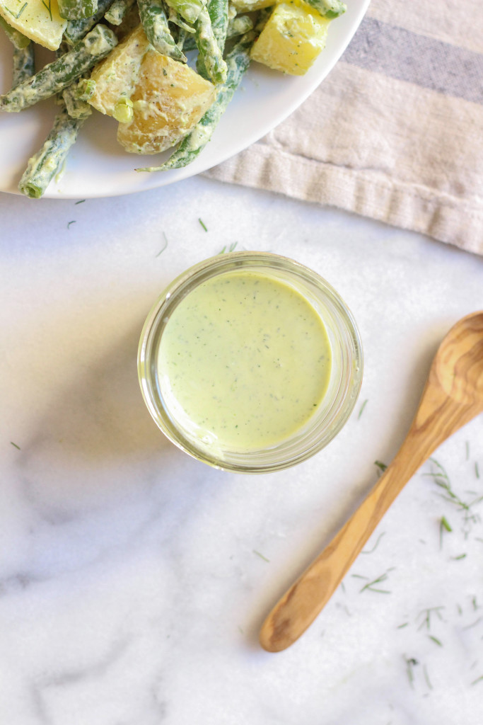 Vegan Potato & Green Bean Salad with Dill Ranch Dressing