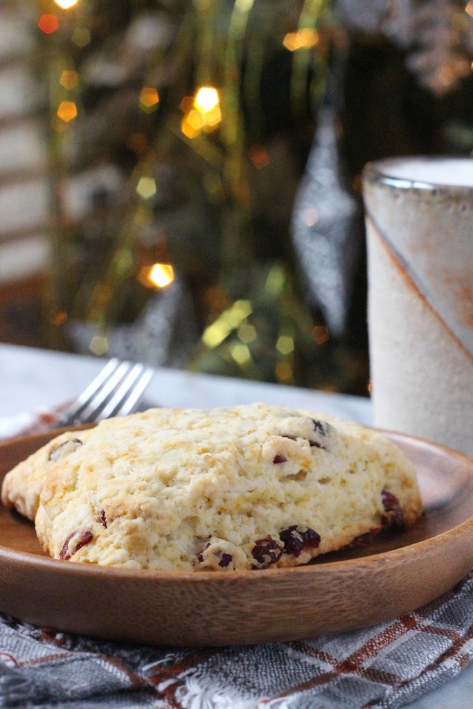 Vegan Cranberry Orange Scones