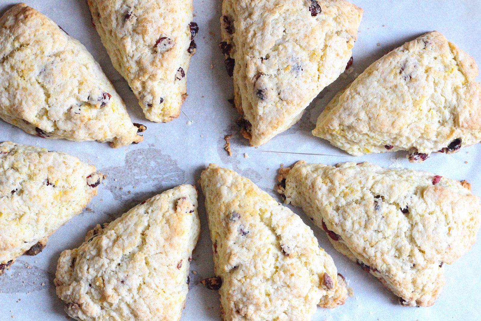 Vegan Cranberry Orange Scones