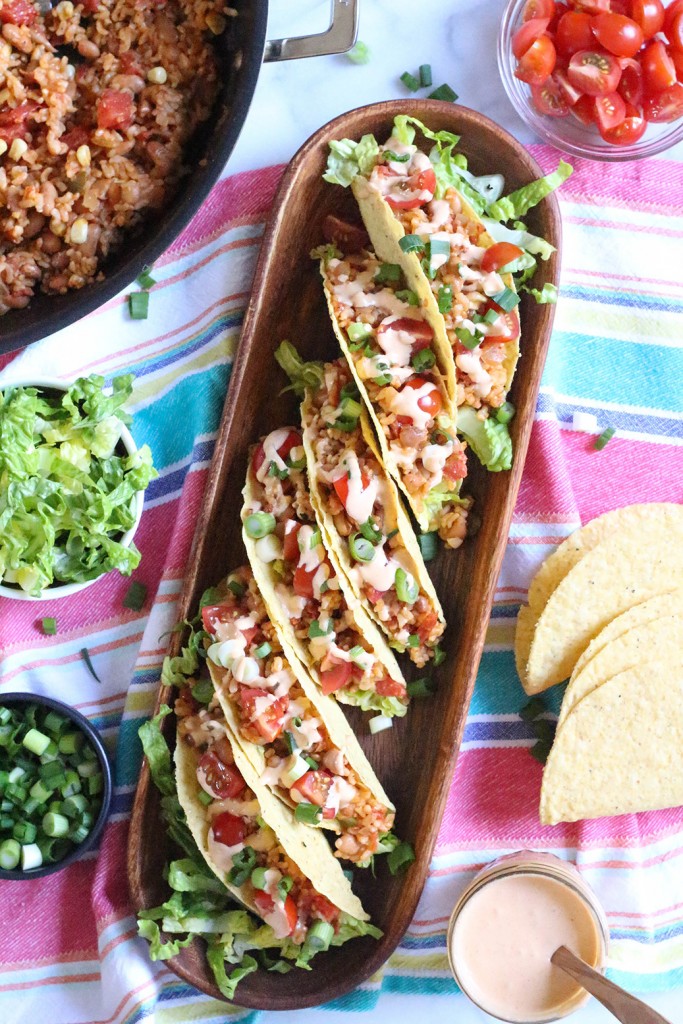 Southwest Bean and Rice Tacos