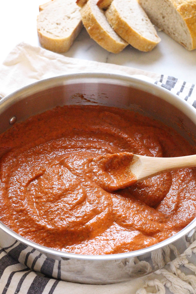 weeknight marinara with garlic oil breadcrumbs