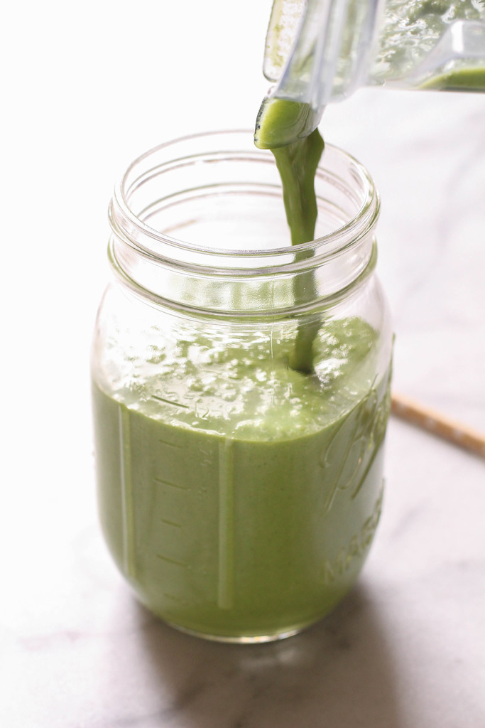 A Green Smoothie for people who hate green smoothies - with peanut butter and banana- with peanut butter and banana