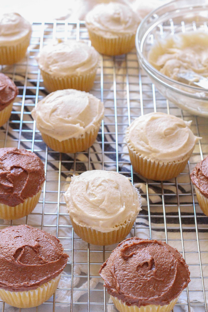 Vegan Vanilla Cupcakes with Buttercream Frosting - made with coconut oil