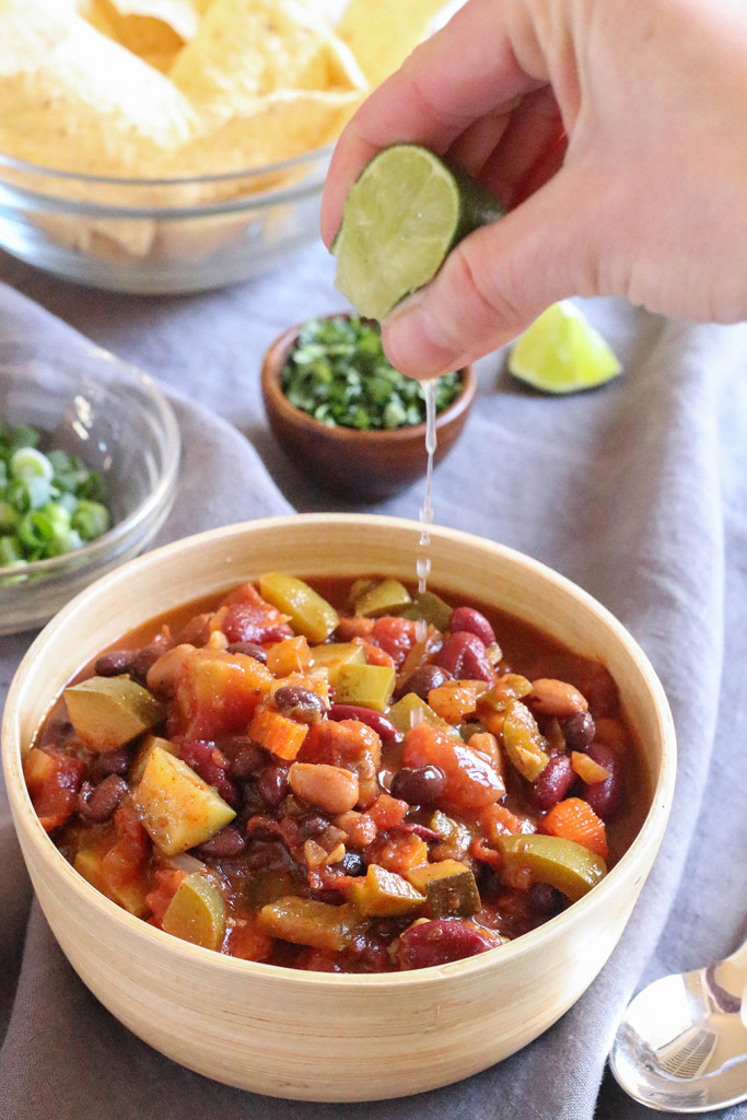 Crowd-pleasing Vegan Three Bean Chili