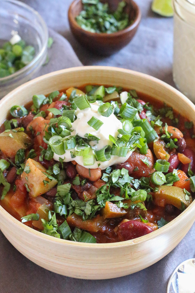 Crowd-pleasing Vegan Three Bean Chili