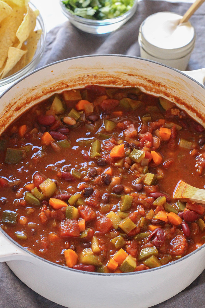 Crowd-pleasing Vegan Three Bean Chili