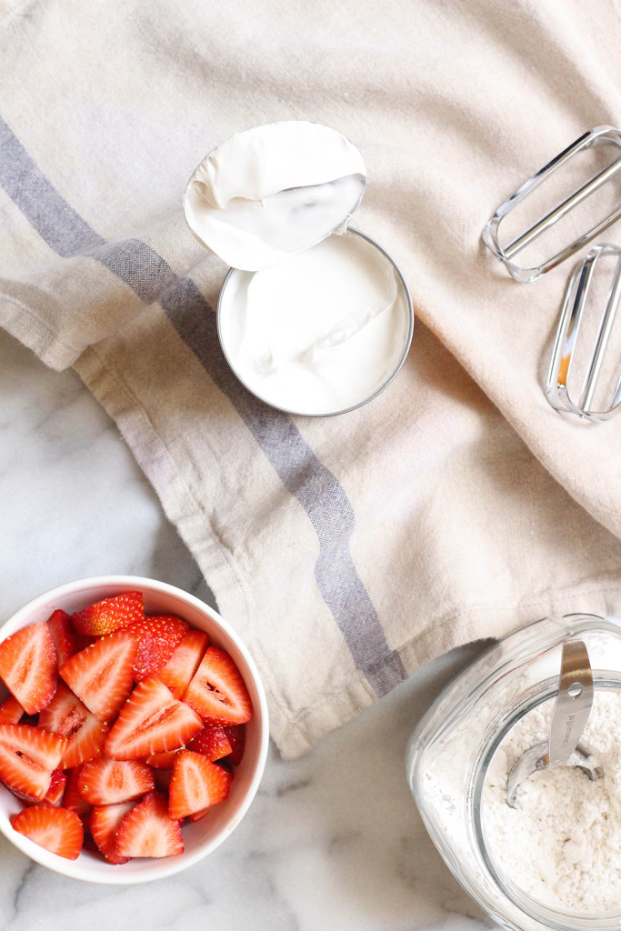 Vegan strawberry shortcakes with coconut whipped cream