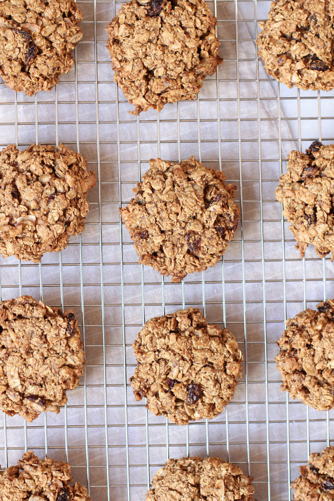 Delicious vegan trail mix breakfast cookies - gluten free, oil free, refined sugar free