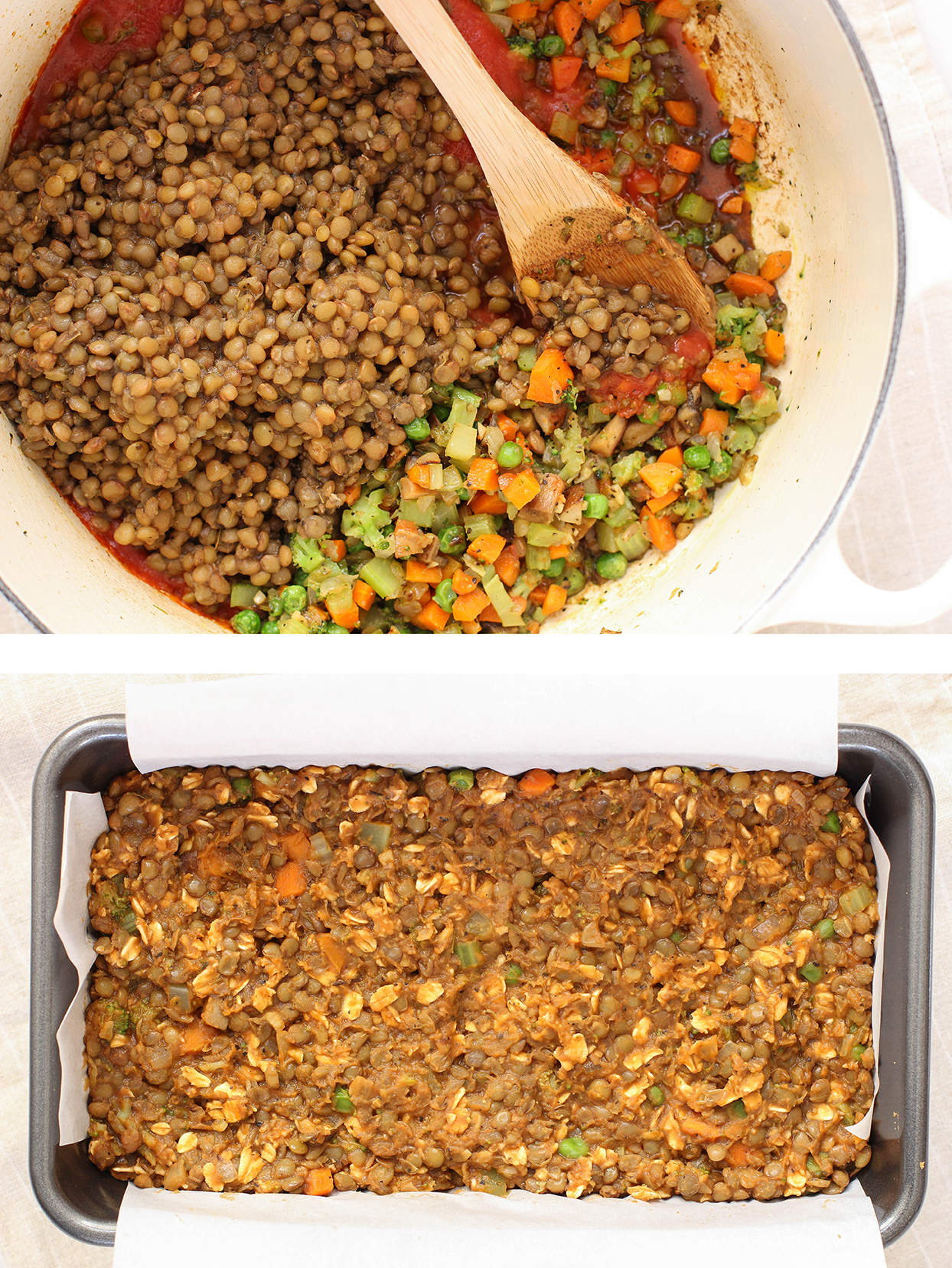 Vegan & gluten free lentil loaf with classic brown onion gravy