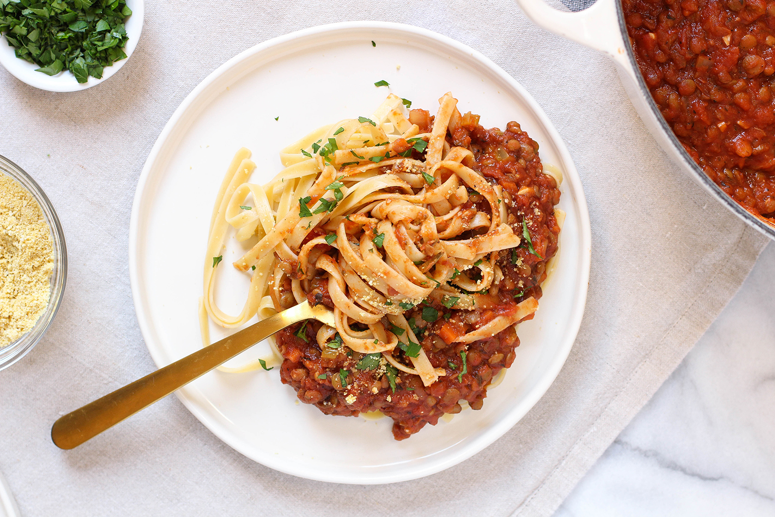 Vegan Weeknight Lentil Bolognese