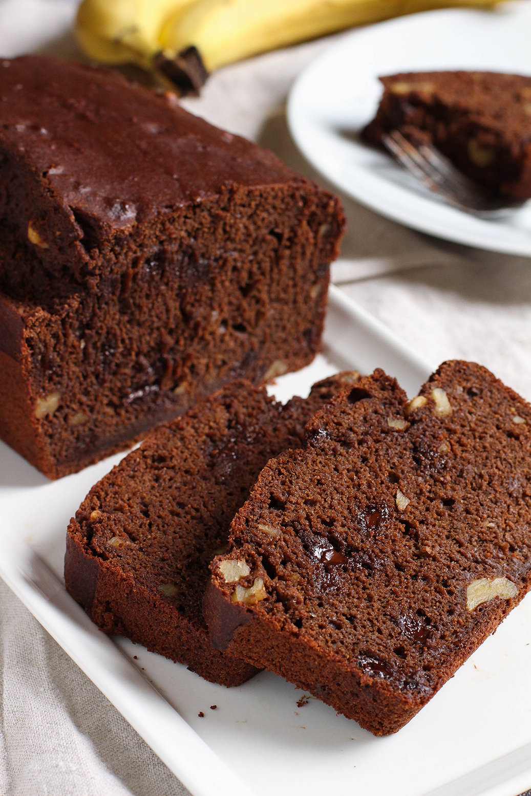 Vegan Double Chocolate Banana Bread | The Mostly Vegan