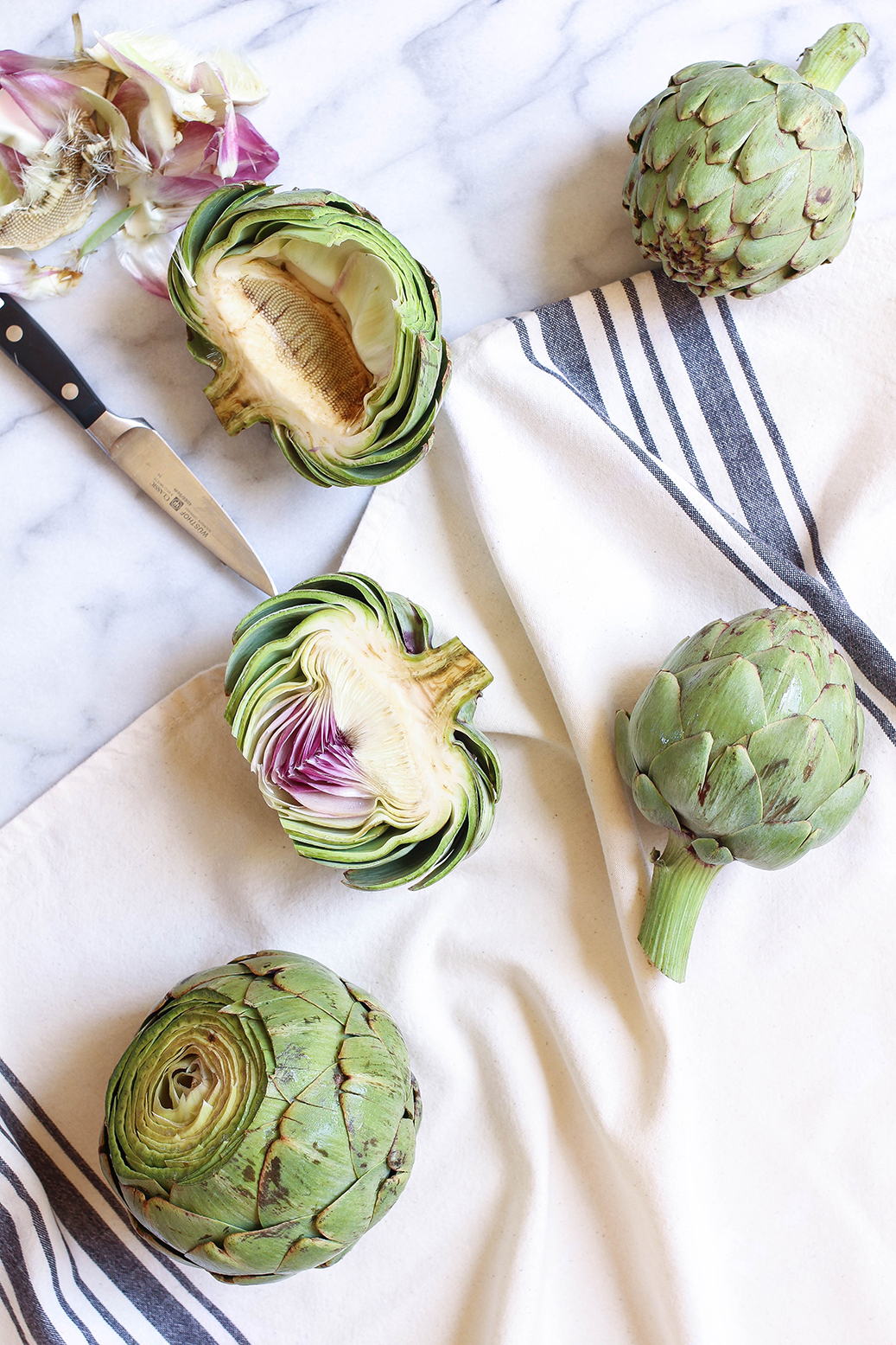 15 minute lemony grilled artichokes - vegan & gluten free