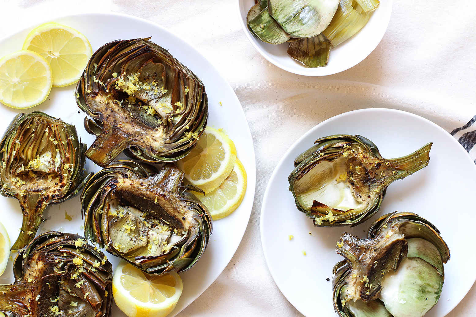 15 minute lemony grilled artichokes - vegan & gluten free