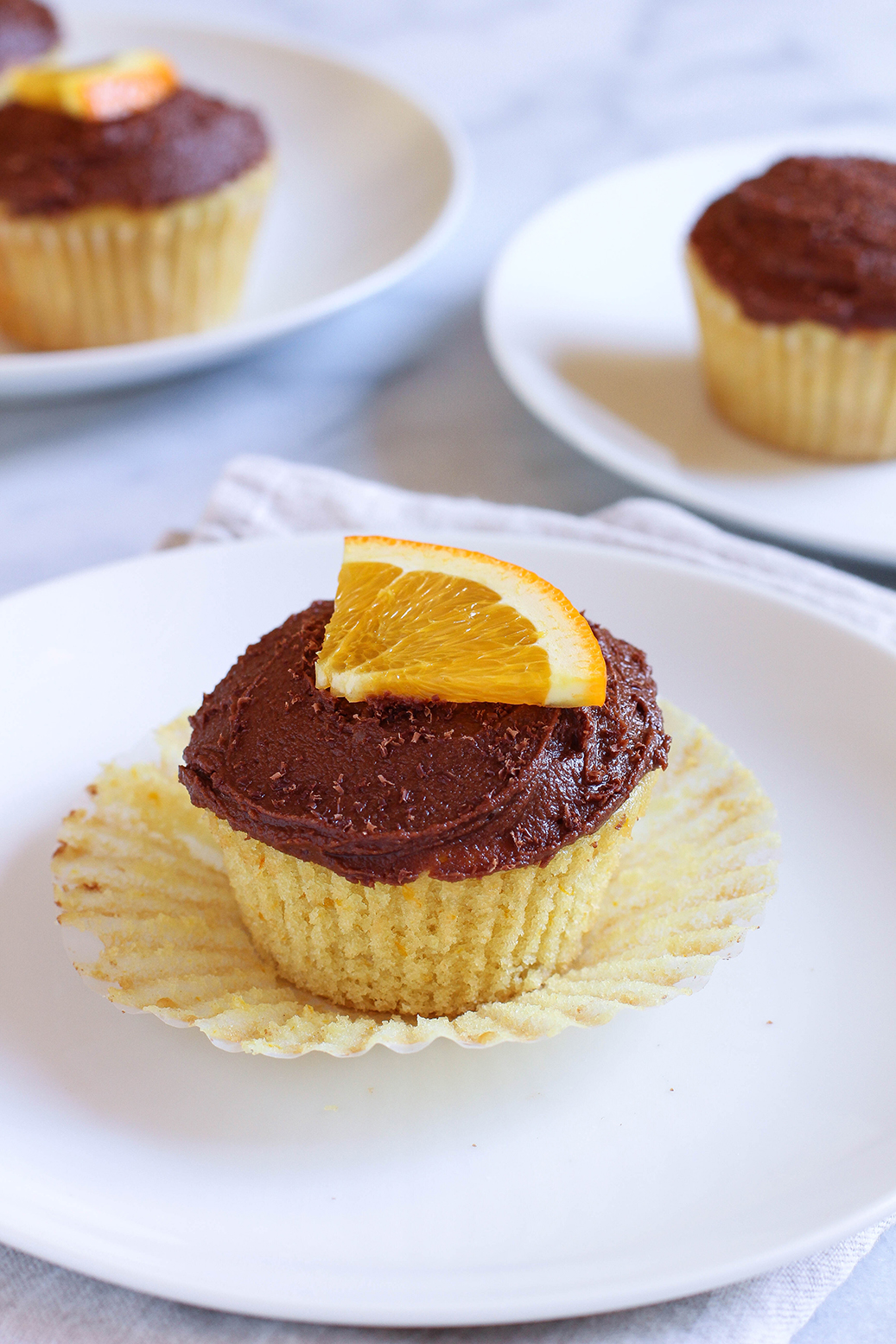 Vegan Dark Chocolate Orange Cupcakes